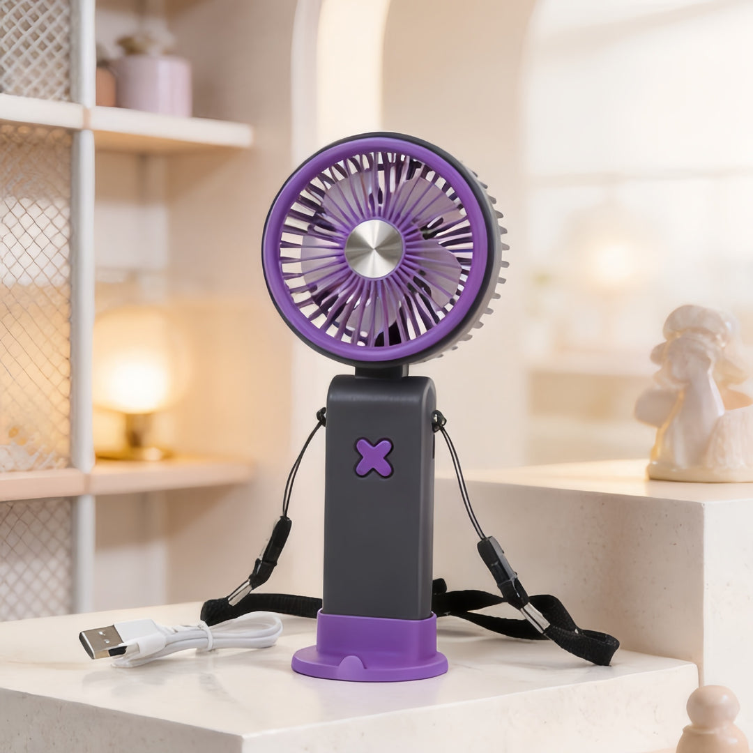 Women's Portable Hand Fan with Flexible Tilt Mechanism Bowlift
