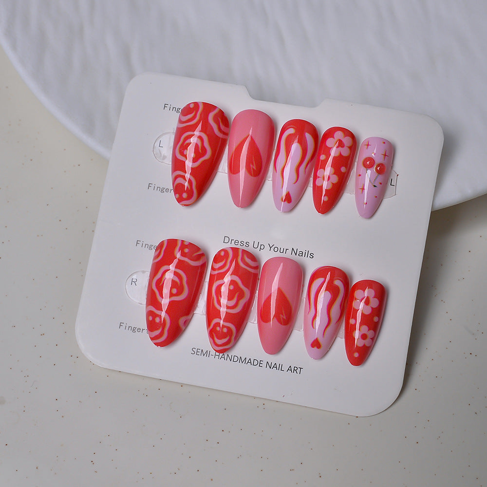 Artistic Press-On Nail Design Set Bowlift