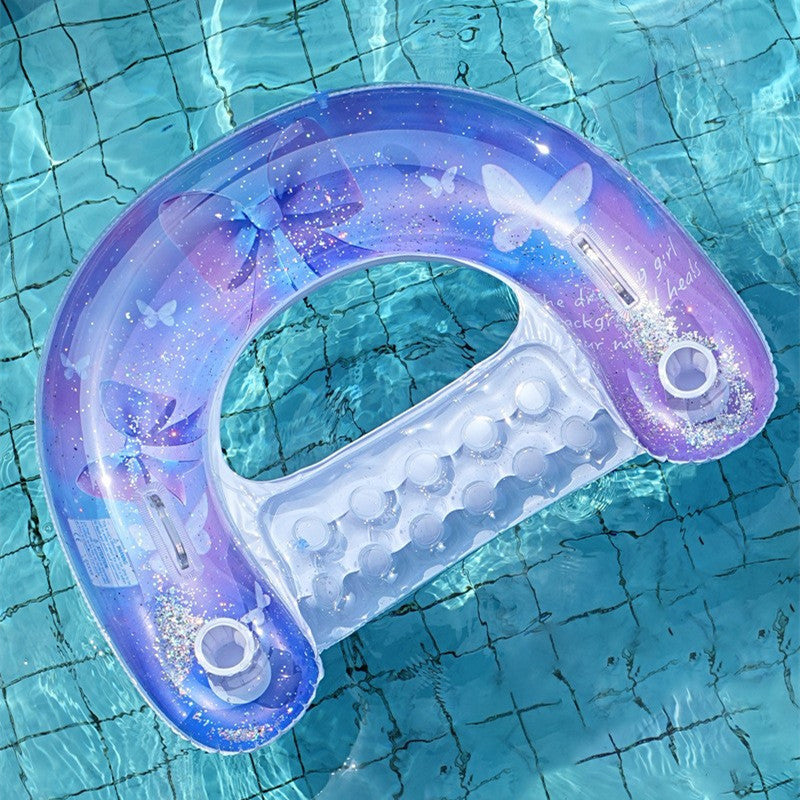 Inflatable Mermaid-Themed Pool Ride Bowlift