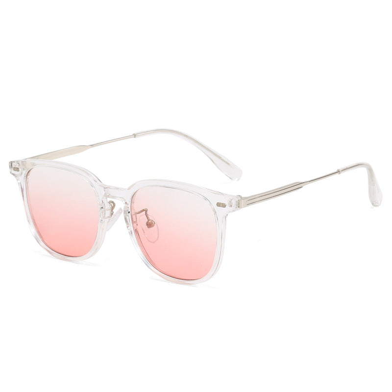 Women's clear rectangular glasses with delicate metal frame Bowlift