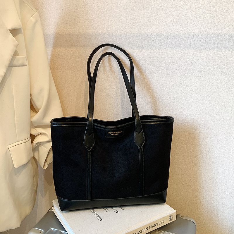 Spacious Suede Tote Bag Bowlift