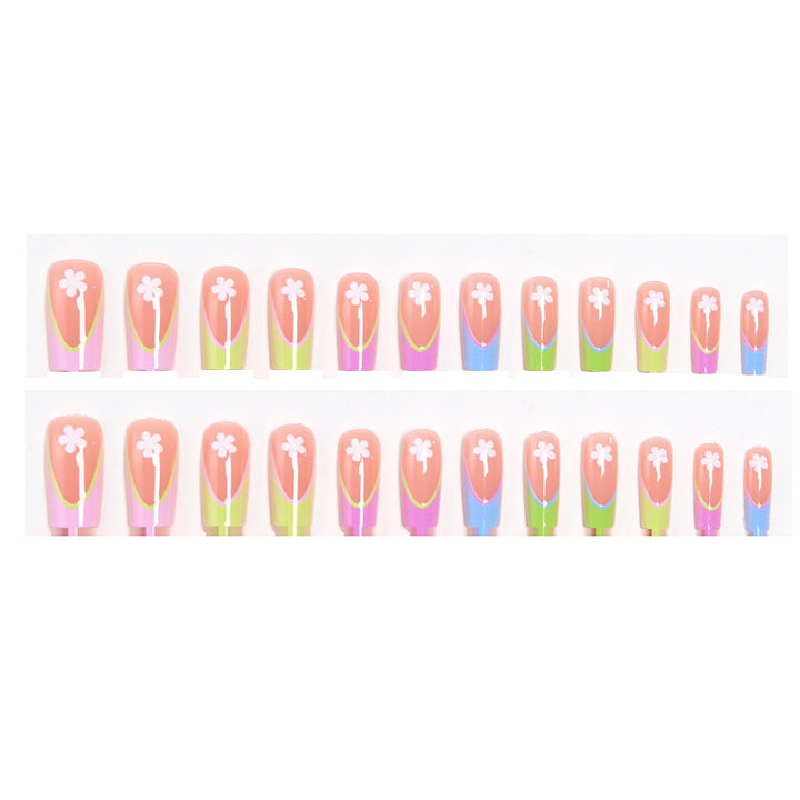 Artificial nails with floral designs Bowlift