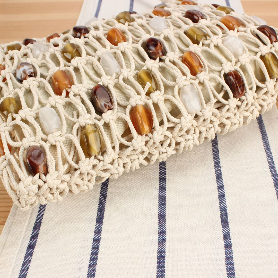 Drawstring bag with colorful beads Bowlift