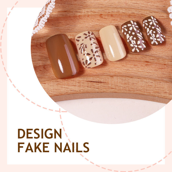 Acrylic nail set with modern designs Bowlift