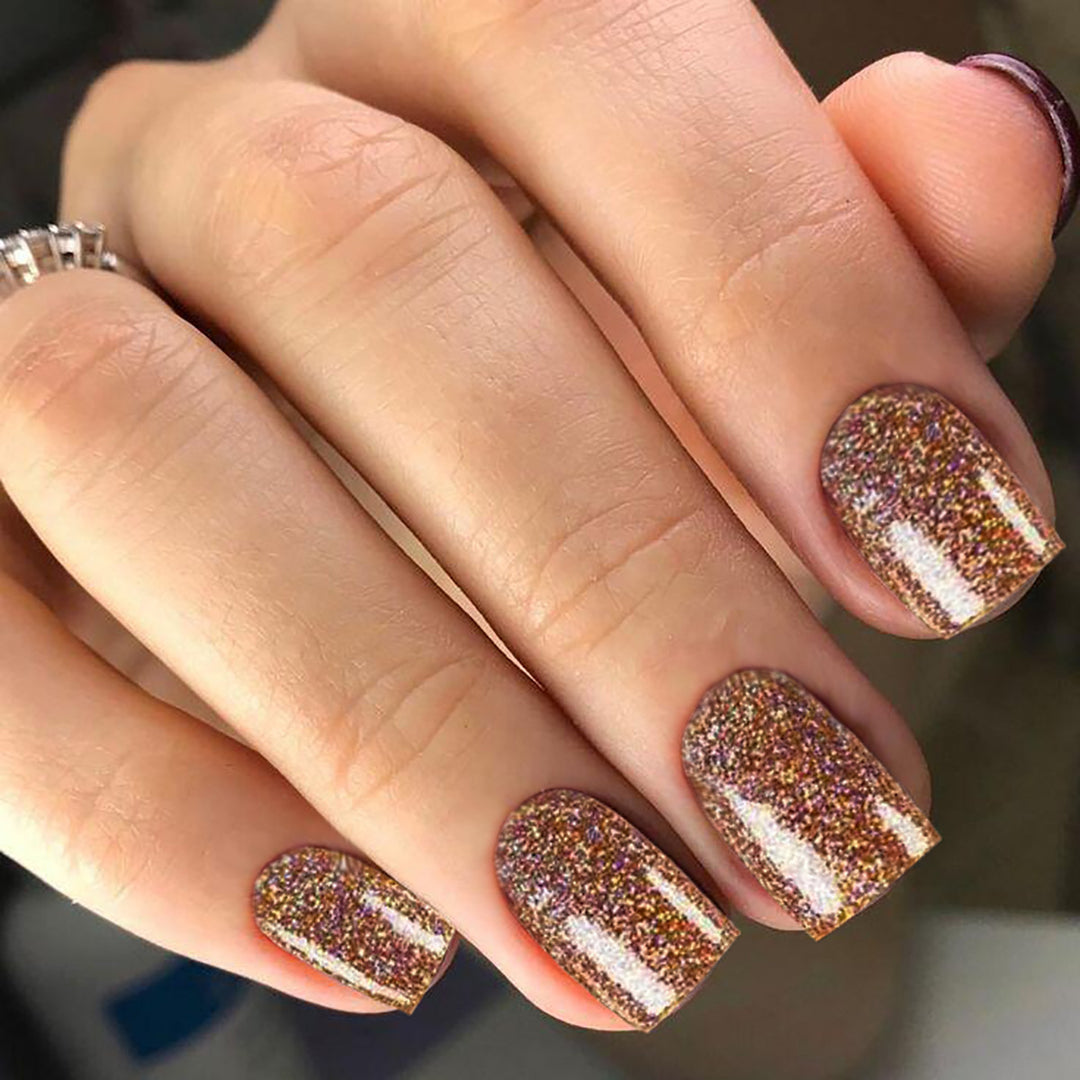 Glittery Press-On Pedicure Nails Bowlift