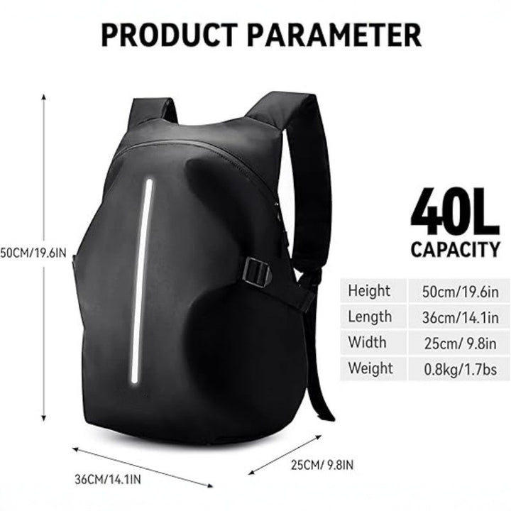 Sporty backpack with reflective design elements Bowlift