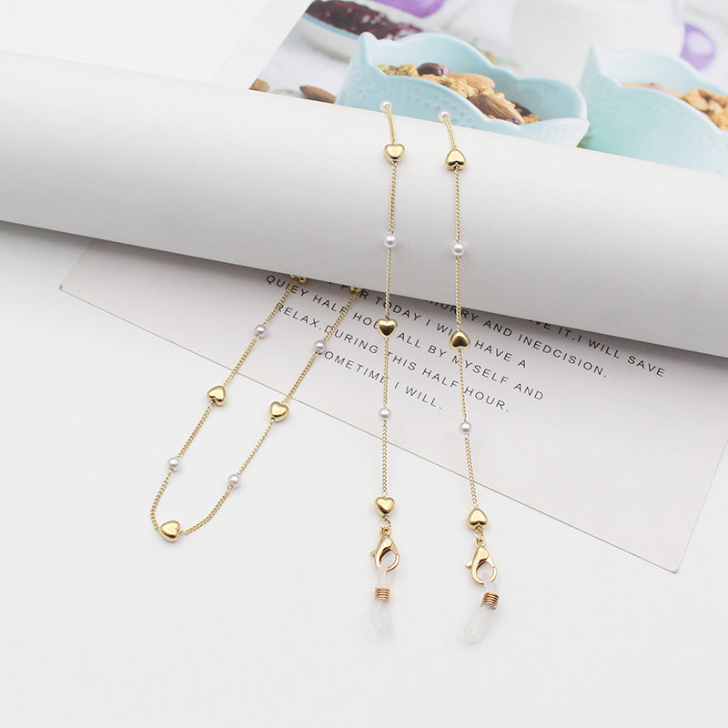 Elegant Pearl Chain Eyewear Holder Bowlift