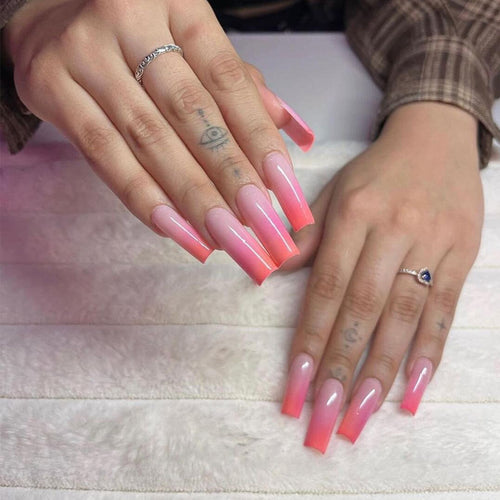 Ombre Acrylic Press-On Nail Set Bowlift