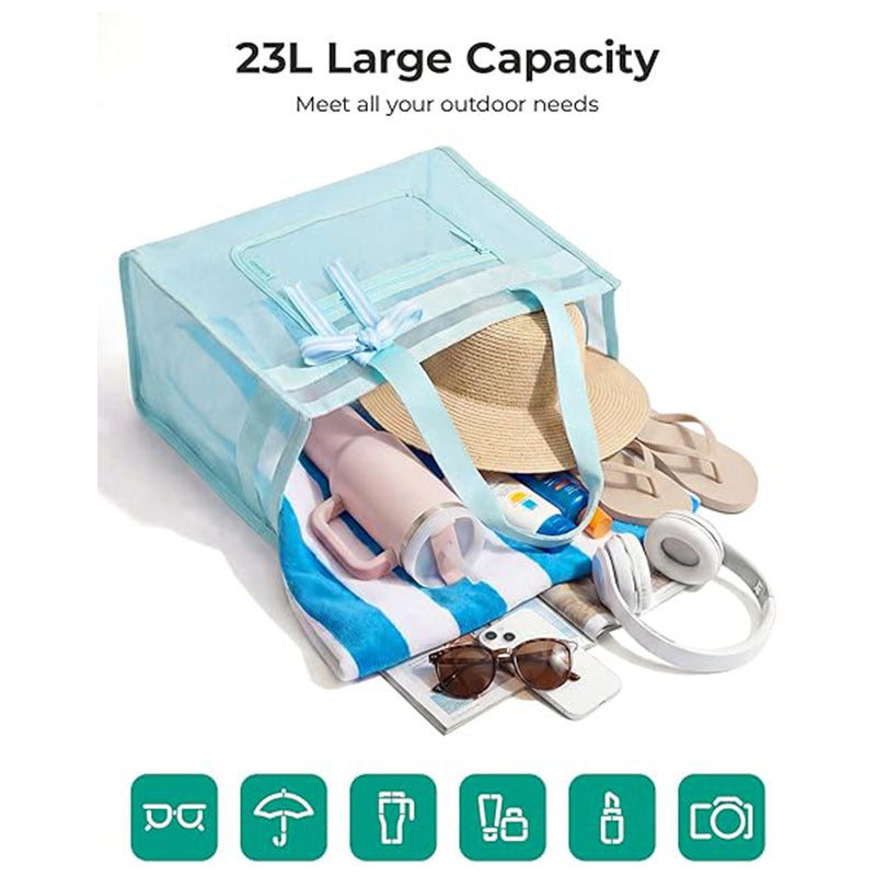 Transparent shopping bag with elegant details Bowlift