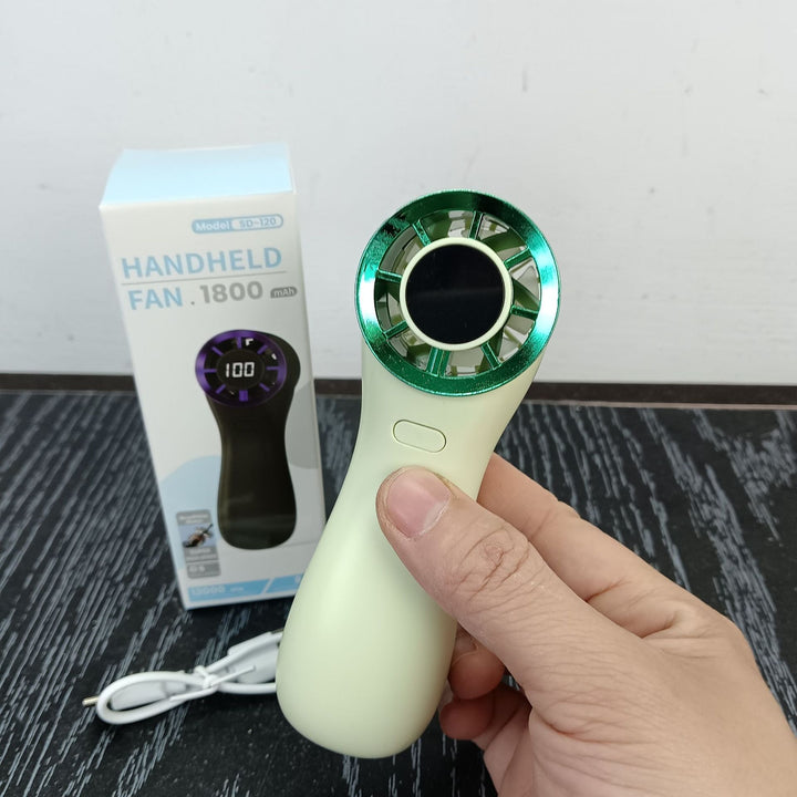 Unisex Handy portable fan with digital speed display Bowlift