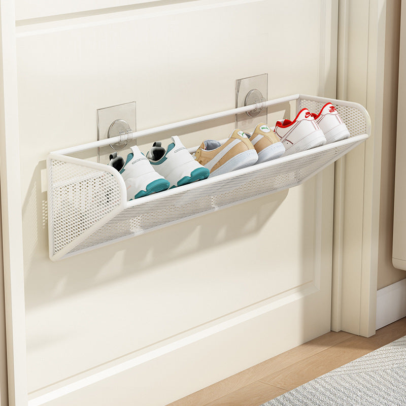 slim overdoor mesh shoe rack organizer with ventilated angled shelf Bowlift