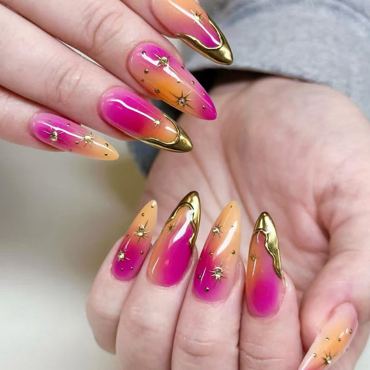 Glitzy Gradient Stiletto Nail Art Set Bowlift
