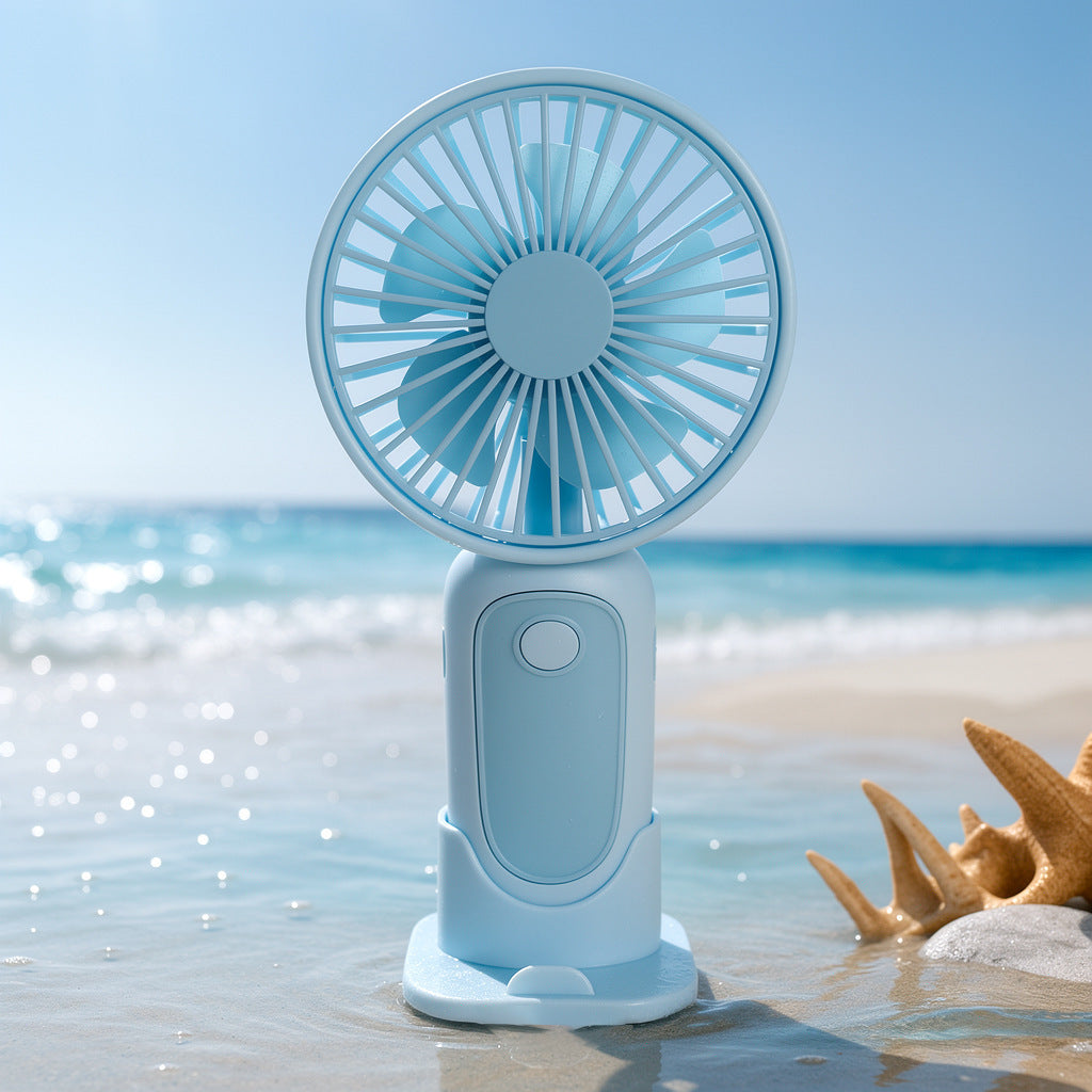 Ladies portable USB mini fan with ergonomic handle Bowlift