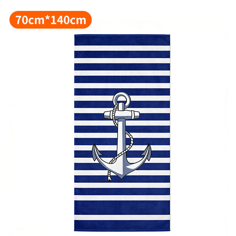 Beach towel with colorful stripe pattern Bowlift