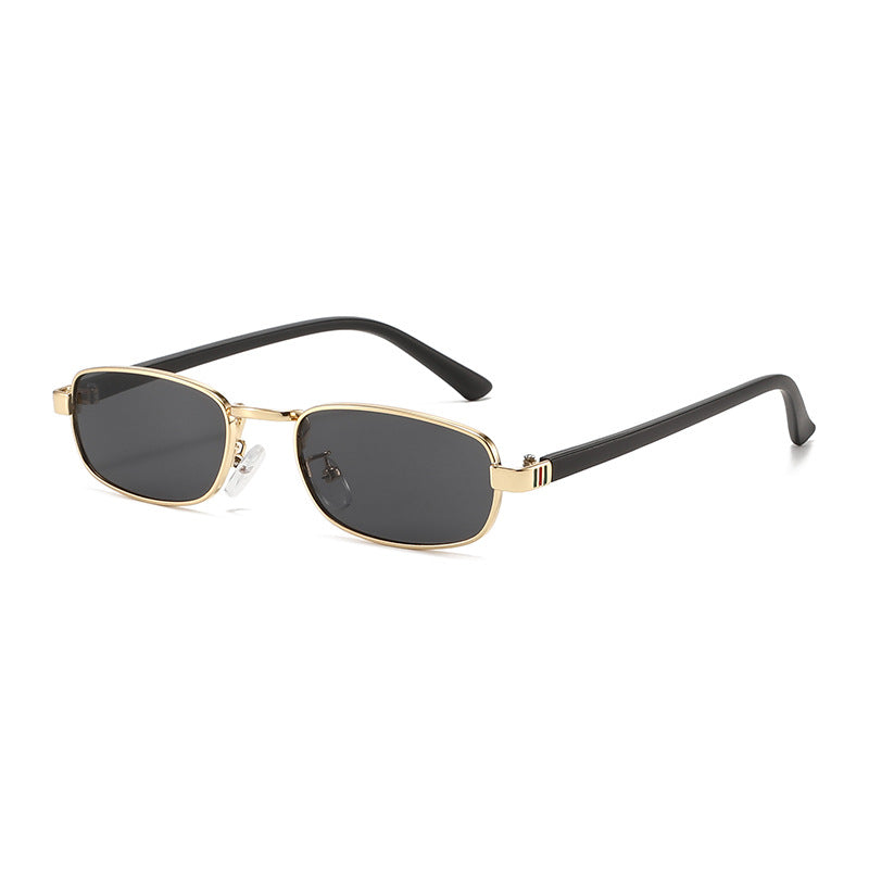 Women's elegant rectangular sunglasses with fine metal frame Bowlift