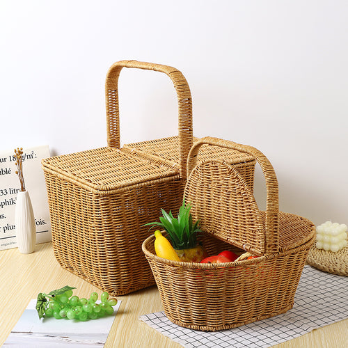 Women braided picnic basket Bowlift