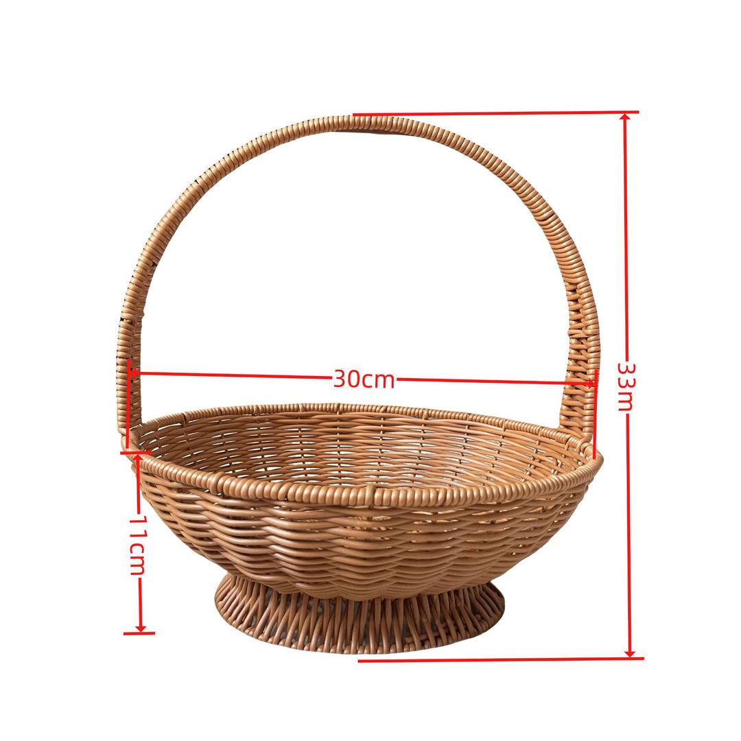 Ladies handcrafted rattan basket with handle Bowlift