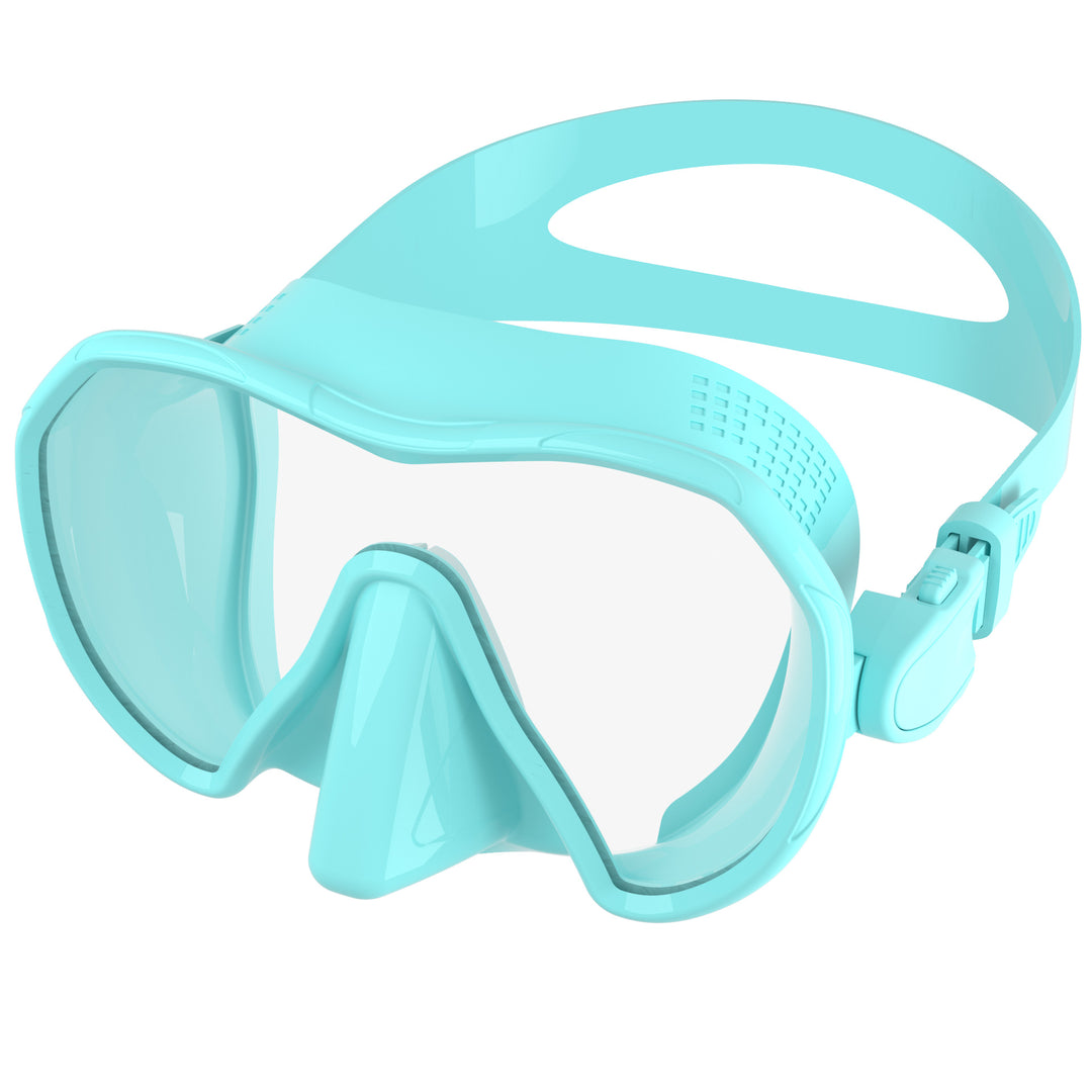 Diving mask with secure fit and innovative anti-fog system Bowlift