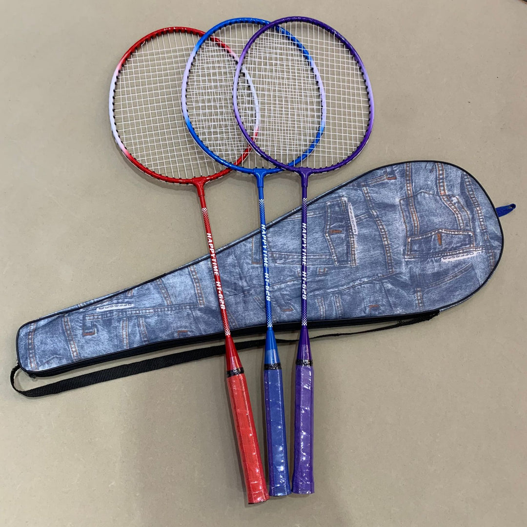 Badminton Racket Set with Multicolored Rackets and Protective Cover Bowlift
