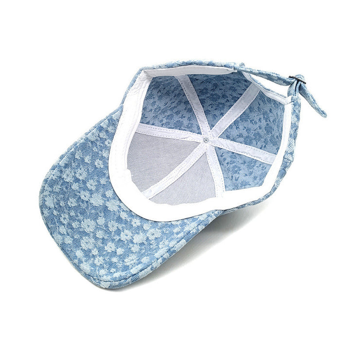 Women's Floral Textured Cotton Baseball Cap Bowlift