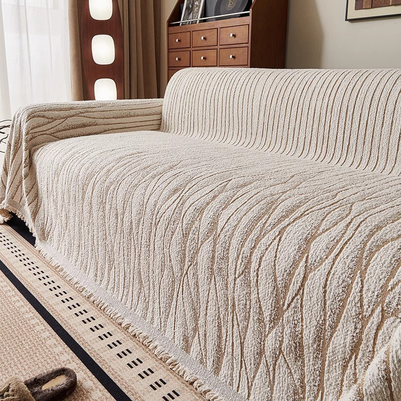 Textured Woven Sofa Throw Cover