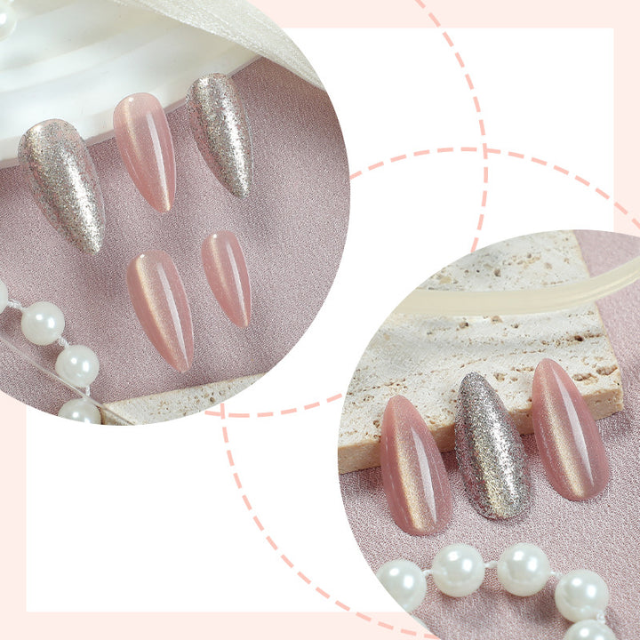 Sparkling Glitter Press-On Nail Set Bowlift