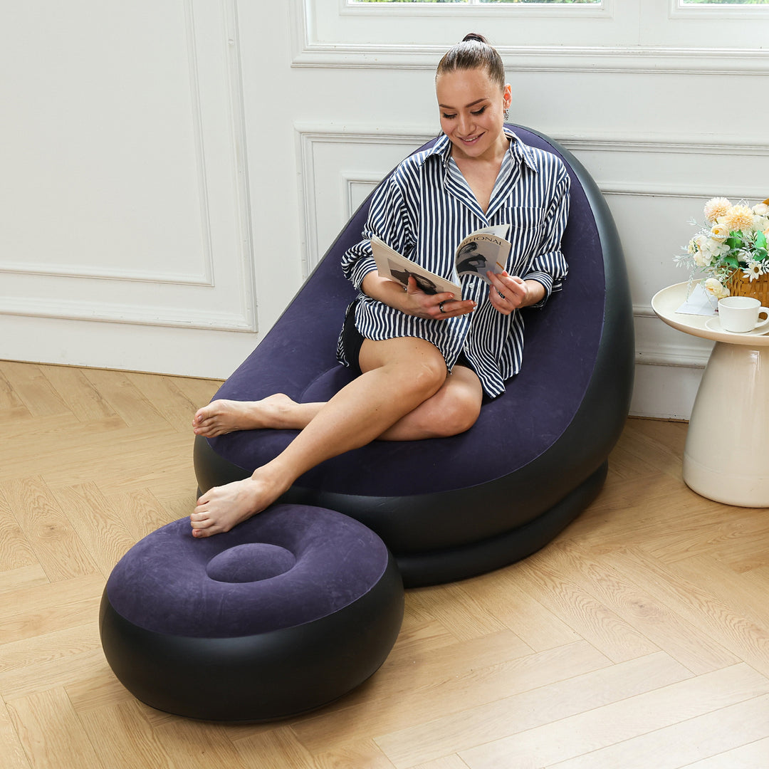 Women Inflatable Comfort Sofa with Ergonomic Backrest Bowlift