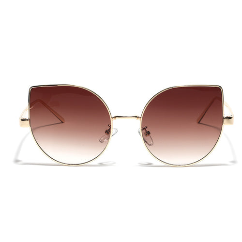 Ladies Cat-Eye Sunglasses with Polarized Lenses and Elegant Metal Frame Bowlift