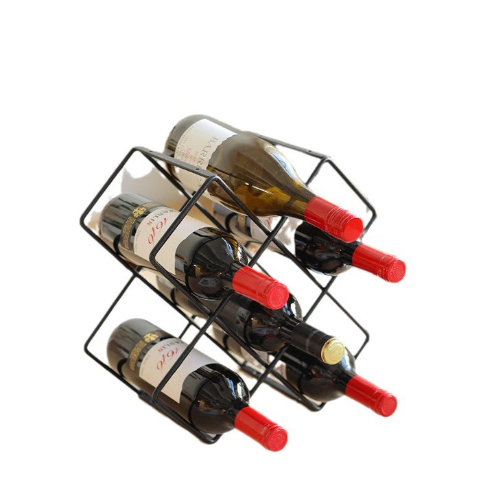 Unisex wine rack made of black metal Bowlift