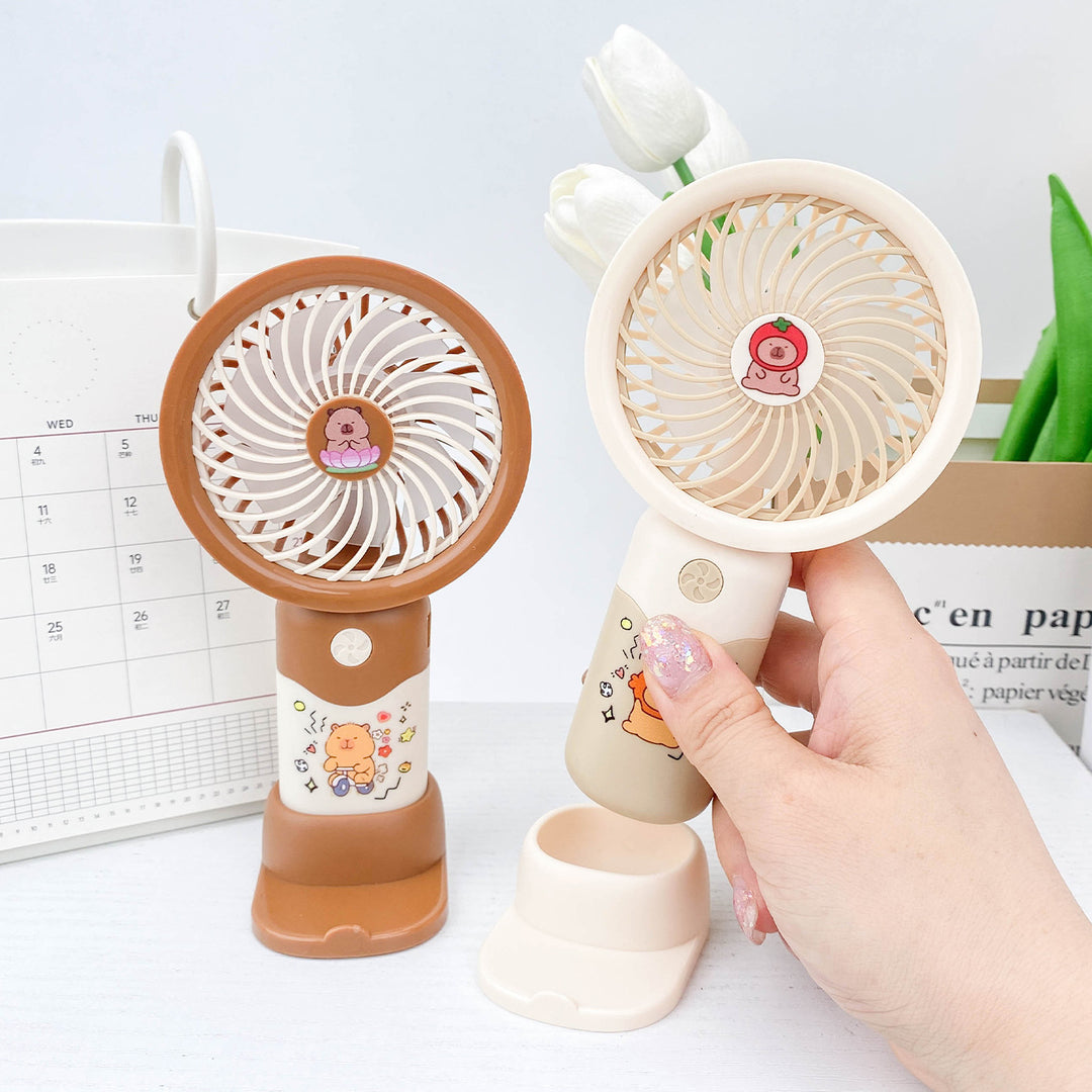 Women's portable hand fan with cute animal design Bowlift