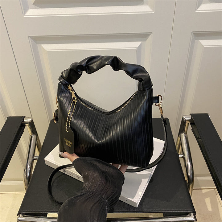 Ribbed Texture Shoulder Bag Bowlift