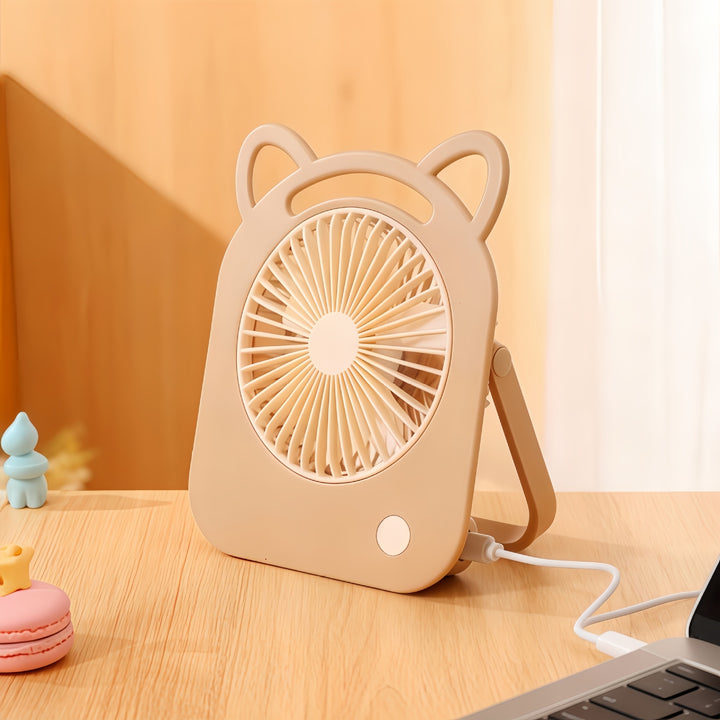 Ladies portable mini hand fan with animal design Bowlift