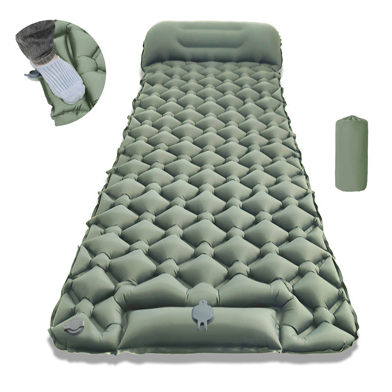 Air Mattress With Integrated Headrest And Comfortable Valve System Bowlift