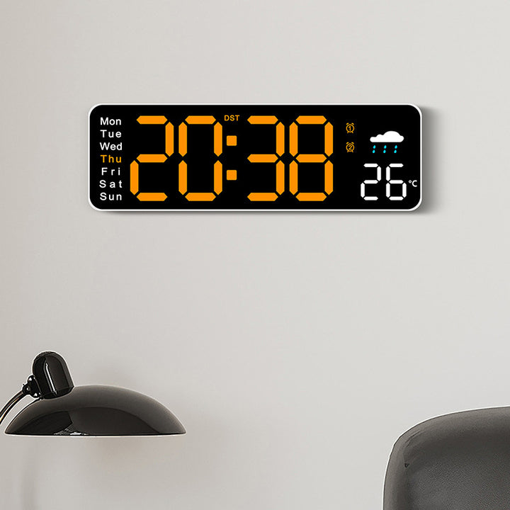 Digital radio alarm clock with temperature and day of the week display Bowlift