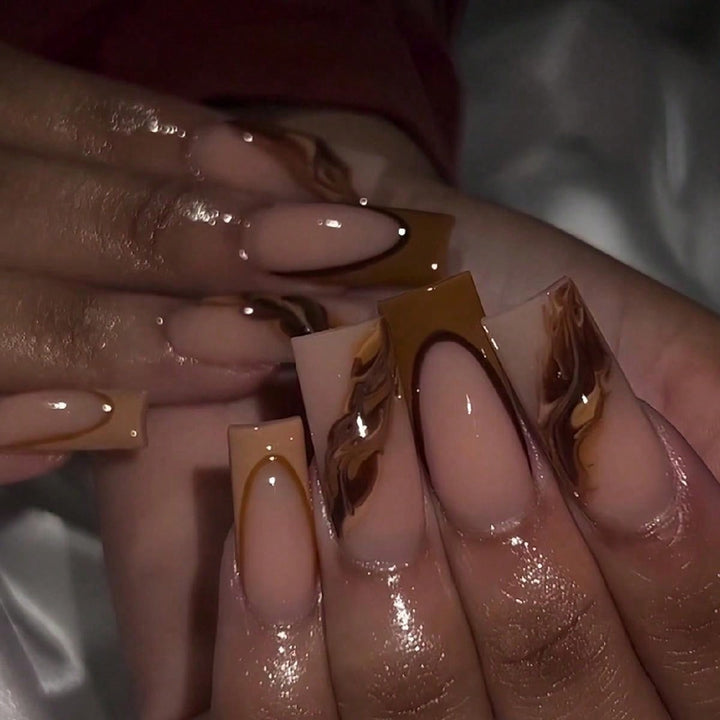 Marble Art Acrylic Nail Enhancements Bowlift