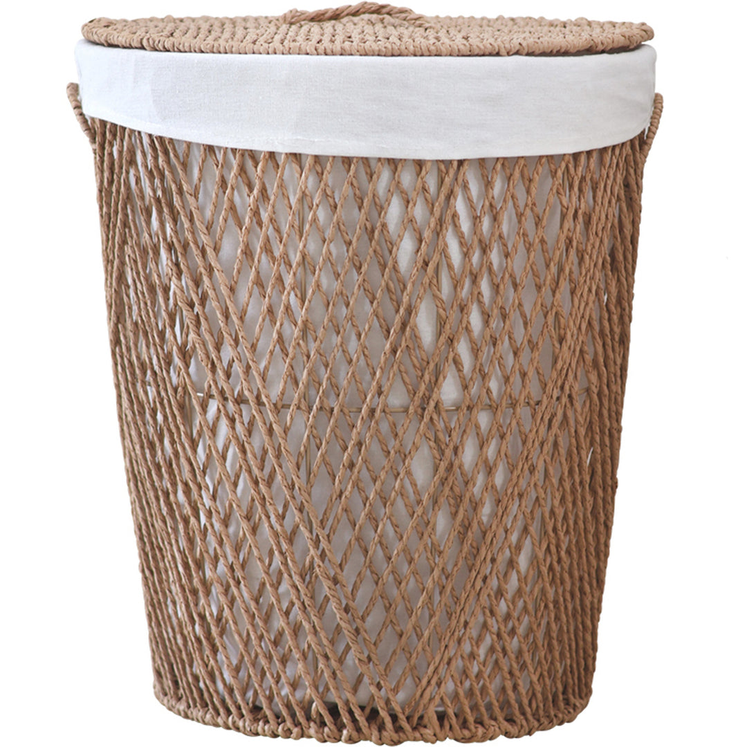 Decorative laundry basket with lid Bowlift