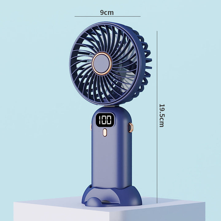 Unisex portable hand cooling fan with Peltier cooling module, stepless speed control and LED digital display Bowlift