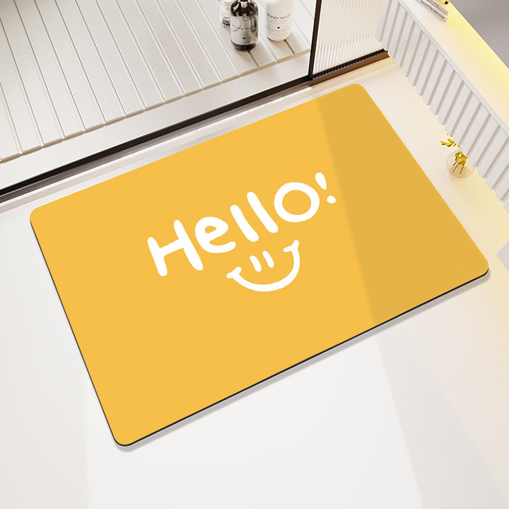 Cartoon Cat-Themed Bath Rug Bowlift
