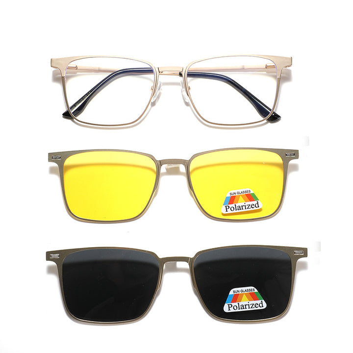 Women's fashionable sunglasses with interchangeable polarizing lenses Bowlift