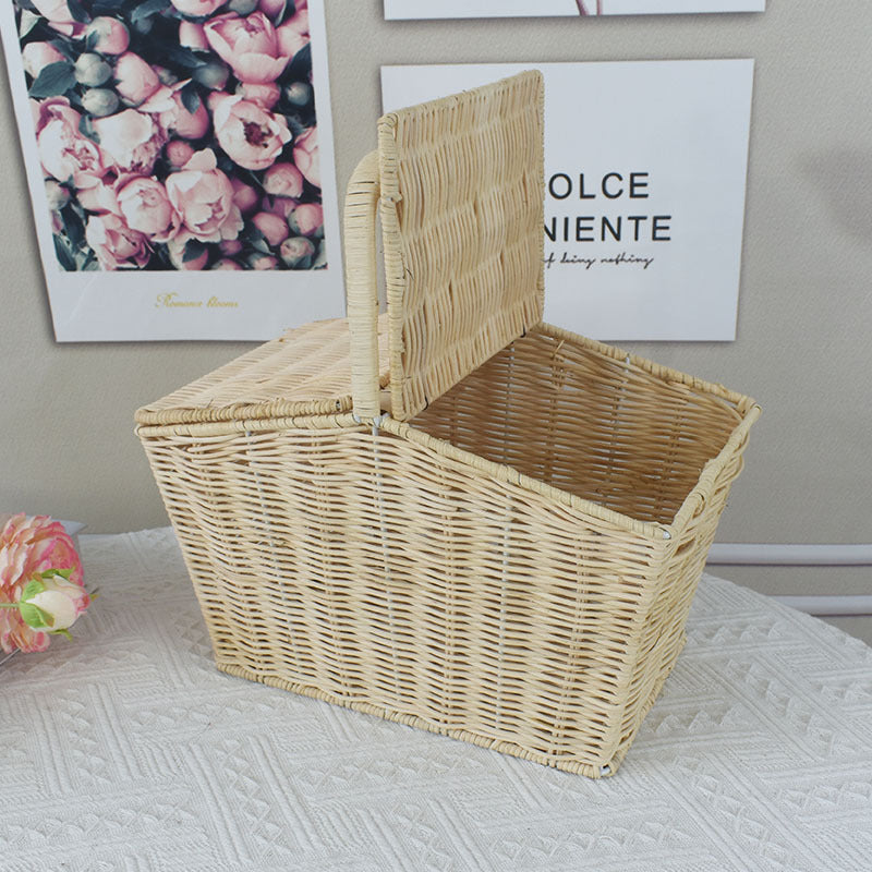 Handwoven Picnic Storage Basket Bowlift