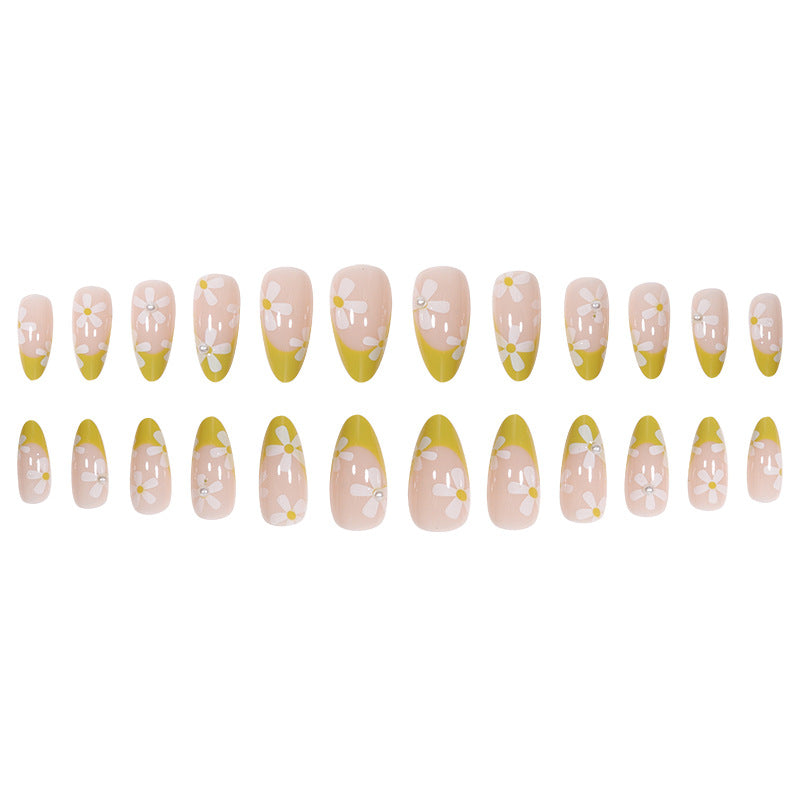 Artistic Floral Tip Press-On Nails Bowlift