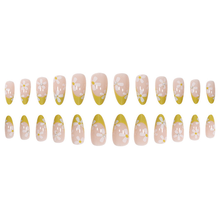 Artistic Floral Tip Press-On Nails Bowlift