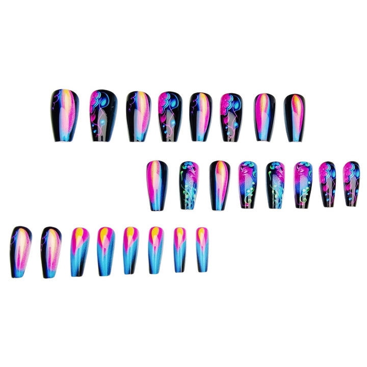Artistic Glow-In-The-Dark Nail Art Bowlift