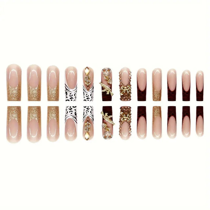 Luxury Themed Press-On Nail Art Bowlift