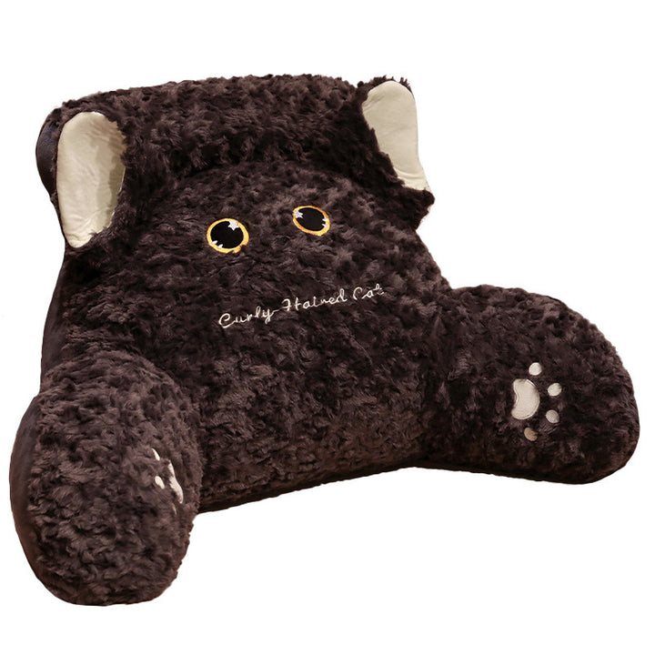 Plush back support cushion in cat design Bowlift