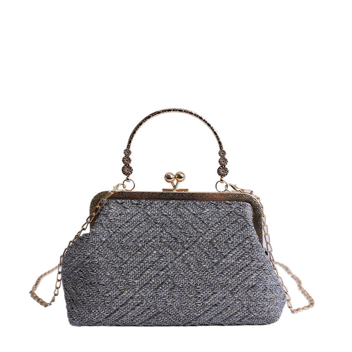 Vintage-Inspired Textured Crossbody Bag Bowlift