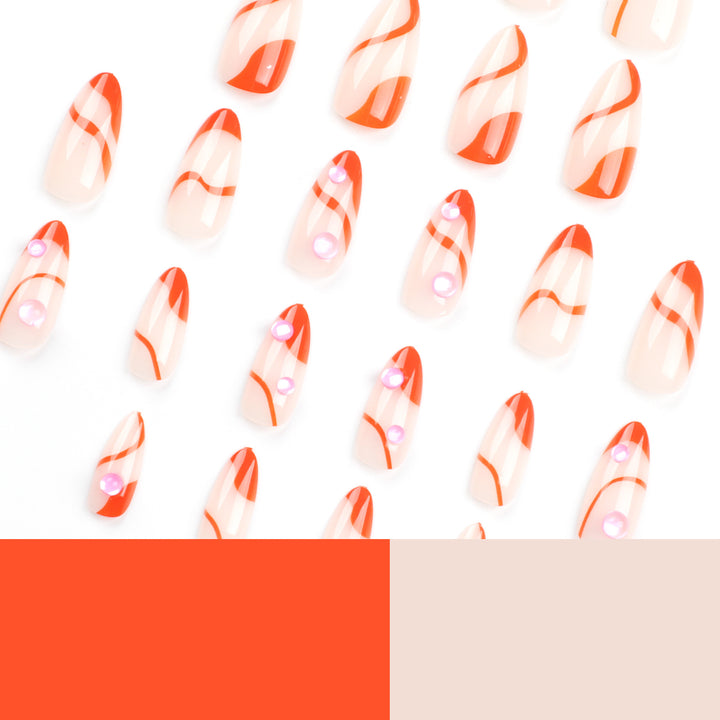 Artful Nail Extensions with Modern Accents Bowlift