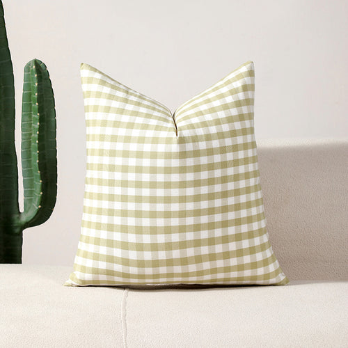 Gingham Check Patterned Throw Pillow