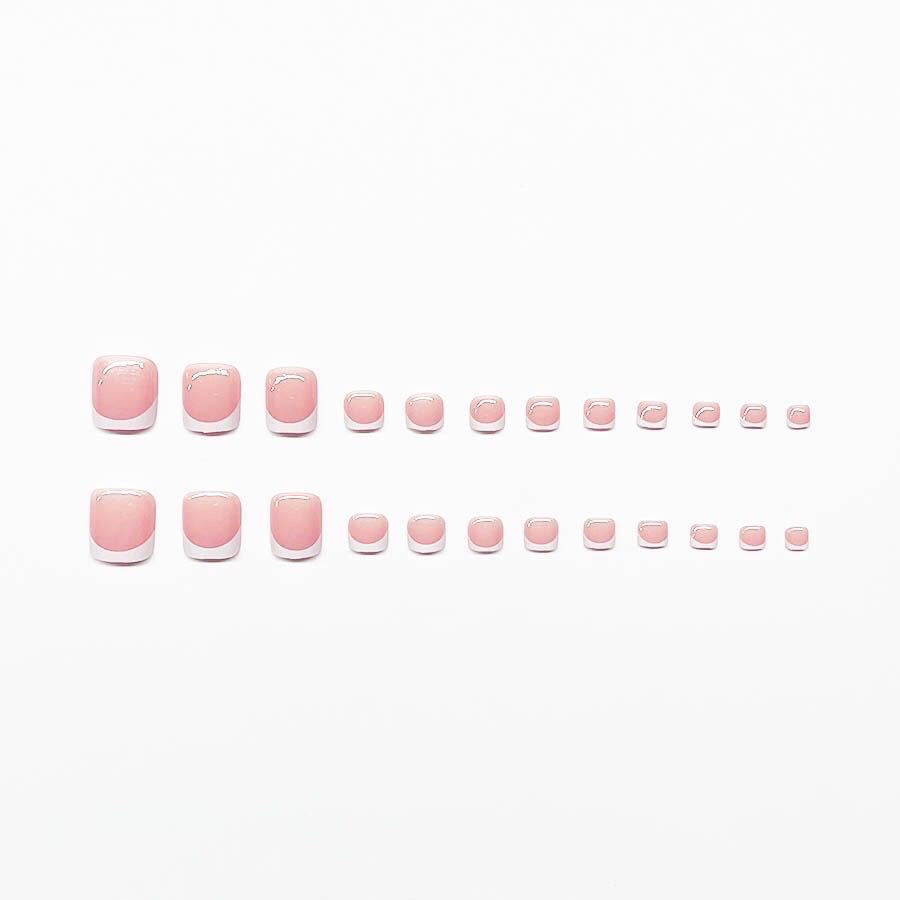 Elegant French Tip Nail Set Bowlift