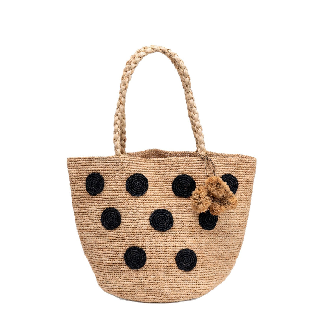 Handcrafted straw bag with eye-catching accents Bowlift